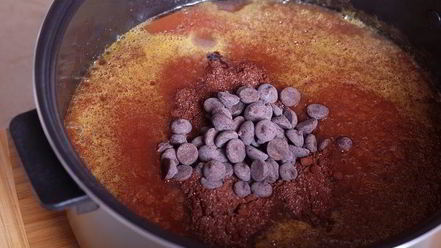 Рецепт сливового джема-соуса с горьким шоколадом