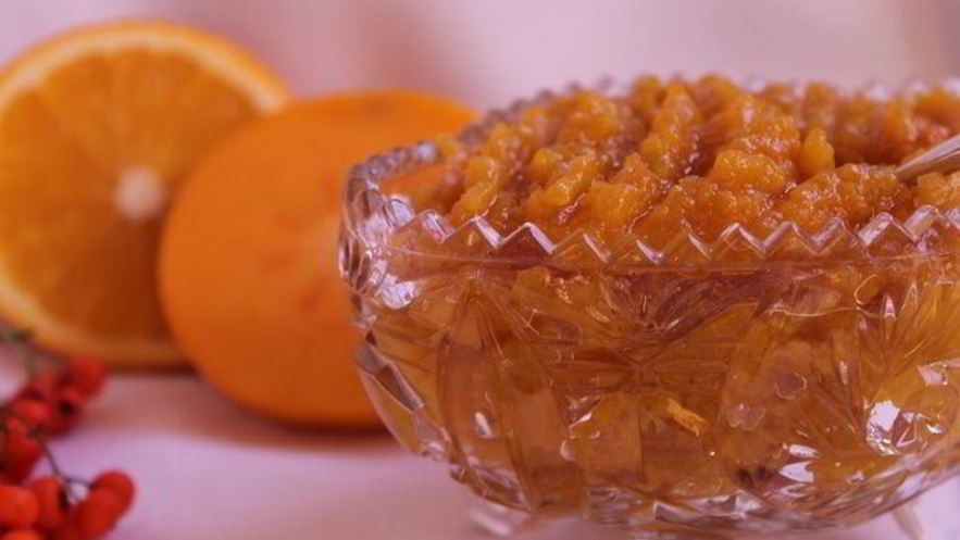 Рецепт тыквенного джема с хурмой и апельсином
