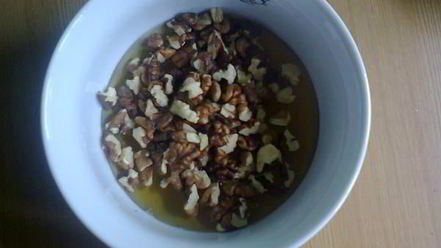 Рецепт грецких орехов с медом