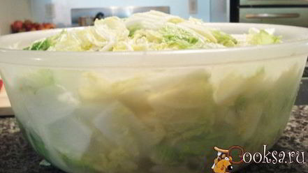 Рецепт капусты кусочками по-корейски