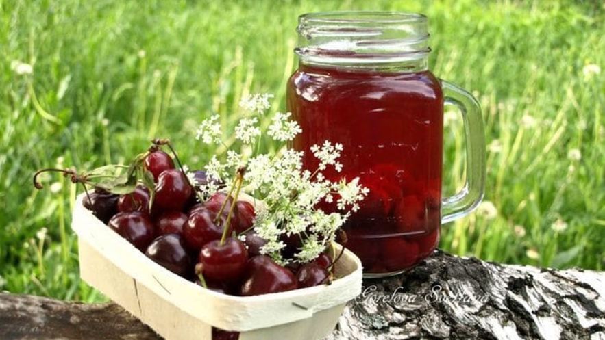 Рецепт черешнева-вишневого компот