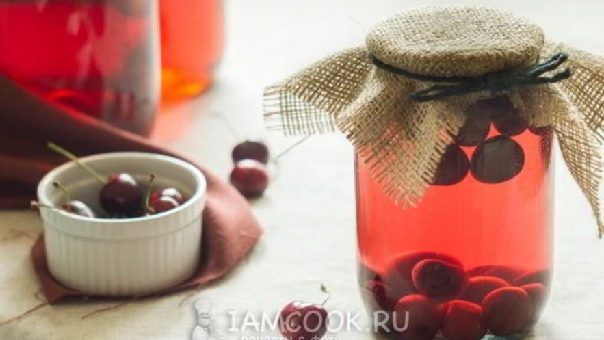 Рецепт компота из черешни без стерилизации на зиму
