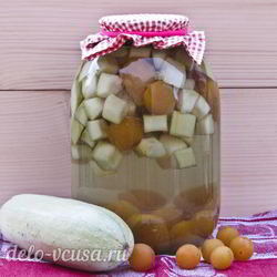 Рецепт Компота из кабачков и алычи