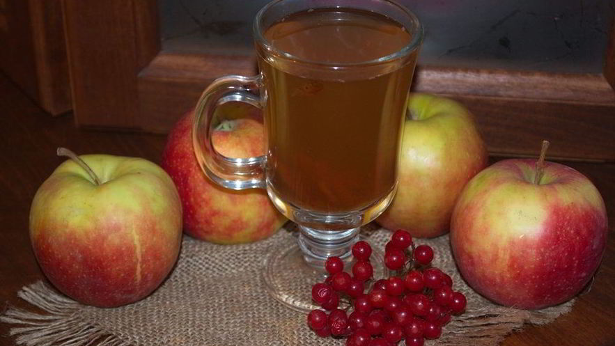 Рецепт компота из калины и яблок