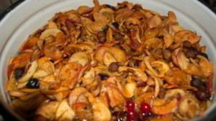 Рецепт компота из калины и яблок