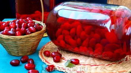 Рецепт компота из кизила на зиму