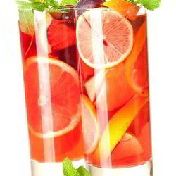 Рецепт Компота из красных апельсинов, грейпфрутов и граната с белым вином и шерри