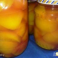 Рецепт Компота из персиков в сливовой заливке