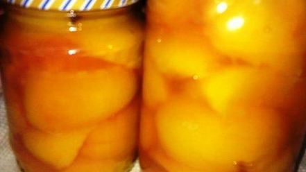 Рецепт компота из персиков в сливовой заливке