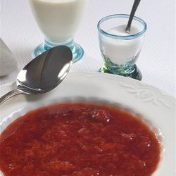 Рецепт Компота из ревеня и клубники со свежей мятой