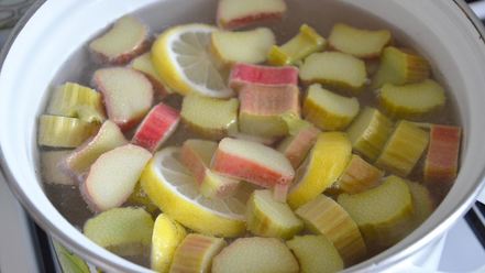 Рецепт компота из ревеня с имбирем и лимоном