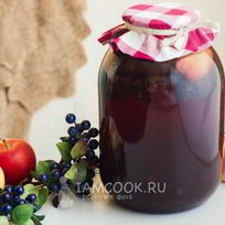 Рецепт Компота из терна и яблок на зиму