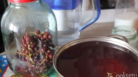 Рецепт виноградного компота на зиму