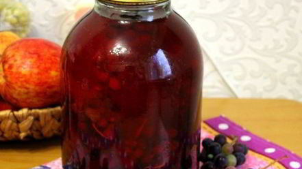 Рецепт виноградного компота на зиму