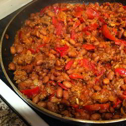 Рецепт Фасоли с фаршем и лечо