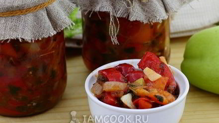 Рецепт лечо из перца, помидоров и лука