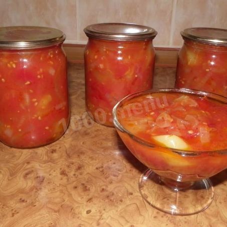 Рецепт Лечо из помидор с луком и перцем
