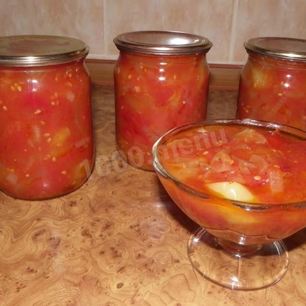 Рецепт Лечо из помидор с луком и перцем