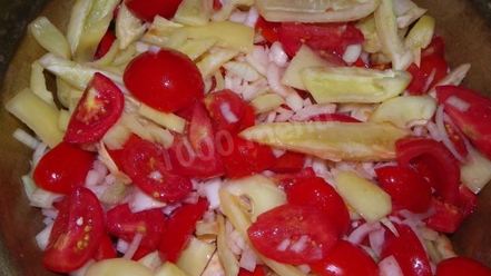 Рецепт лечо из помидор с луком и перцем