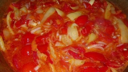 Рецепт лечо из помидор с луком и перцем