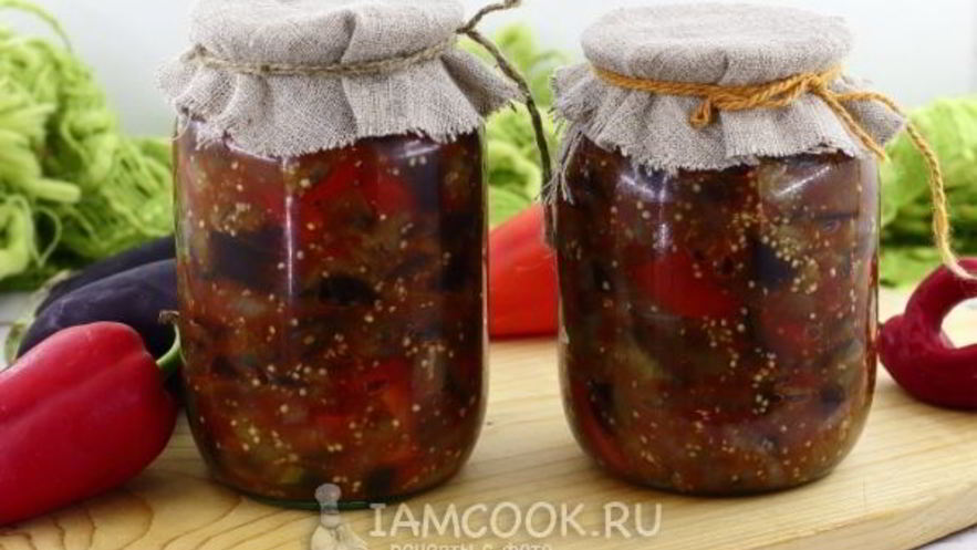 Рецепт лечо с баклажанами, помидорами и перцем