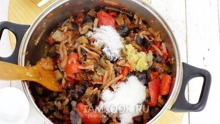 Рецепт лечо с баклажанами, помидорами и перцем