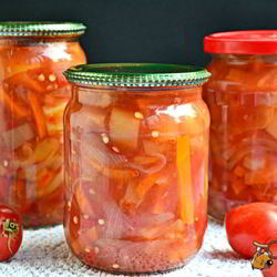 Рецепт Лечо с луком и морковью в мультиварке на зиму