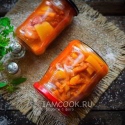 Рецепт Лечо с морковью и томатной пастой