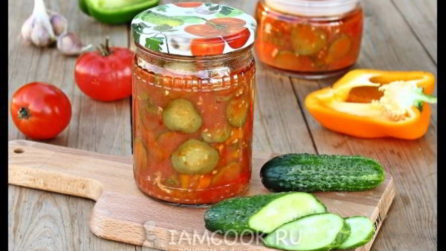 Рецепт лечо с огурцами, помидорами и перцем
