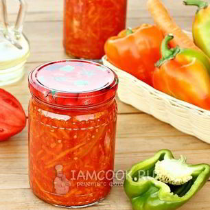 Рецепт Лечо с помидорами, перцем и морковью