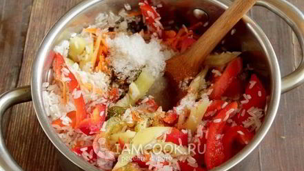 Рецепт лечо с рисом