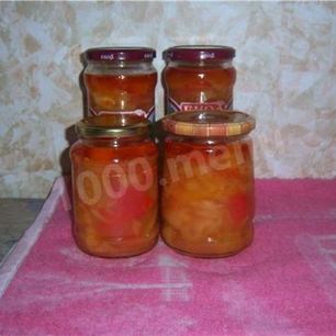 Рецепт Ленивого лечо с луком перцем и морковью