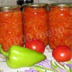 Рецепт Вкусного лечо с рисом из помидор и моркови