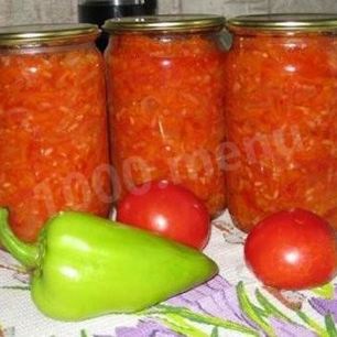 Рецепт Вкусного лечо с рисом из помидор и моркови