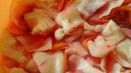 Рецепт быстро маринованная капуста розовый закат