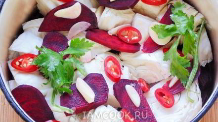 Рецепт капусты по-грузински со свеклой