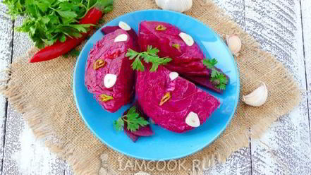 Рецепт капусты по-грузински со свеклой