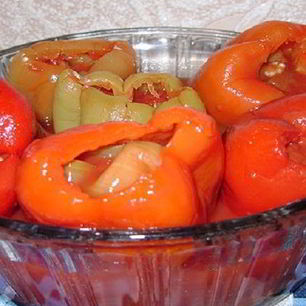 Рецепт Маринованного перца с баклажанами