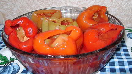 Рецепт Маринованного перца с баклажанами