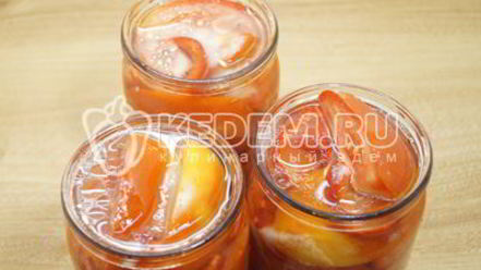 Рецепт маринованных помидоров половинками с болгарским перцем