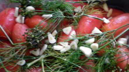 Рецепт маринованных помидоров в стиле ню