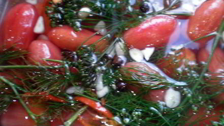 Рецепт маринованных помидоров в стиле ню