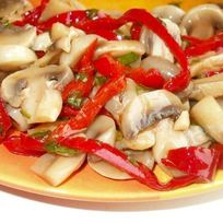 Маринованные шампиньоны со сладким перцем