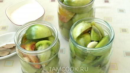 Рецепт маринованных зеленых помидоров на зиму