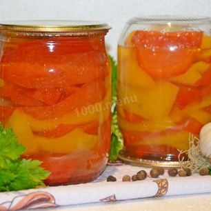 Рецепт Перца болгарского на зиму дольками маринованный
