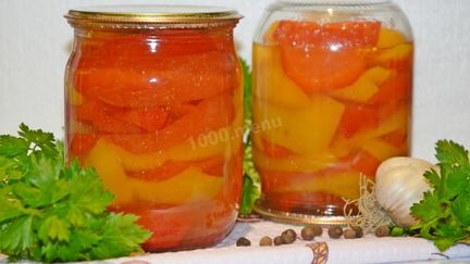 Рецепт Перца болгарского на зиму дольками маринованный