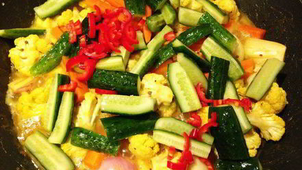 Рецепт пикалили — маринованных острых овощей