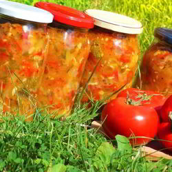 Рецепт Острого анкла бенс из кабачков на зиму