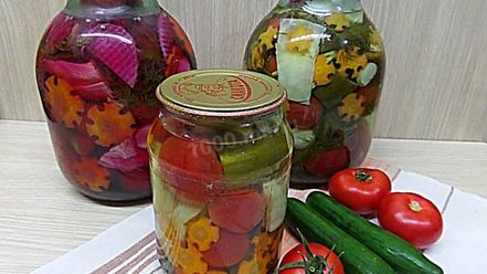 Рецепт овощного ассорти на зиму