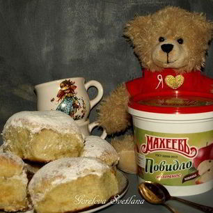 Рецепт Булочек с яблочным повидлом